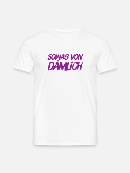richtig doof - Männer T-Shirt - Weiß