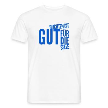 beichten tut gut - Männer T-Shirt - Weiß - Vorne - AI Model Male 178 dark (178cm)