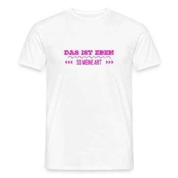 das bin ich - Männer T-Shirt - Weiß - Vorne - AI Model Male 178 dark (178cm)