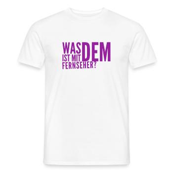 was ist mit dem Fernseher - Männer T-Shirt - Weiß - Vorne - AI Model Male 178 dark (178cm)