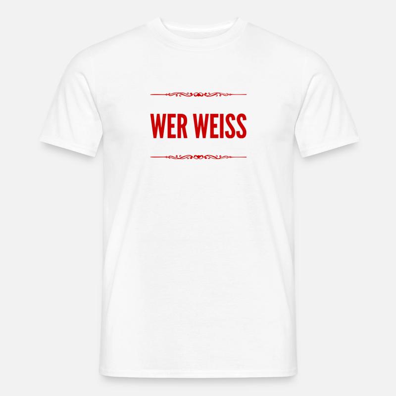 weiß der Teufel - Männer T-Shirt - Weiß