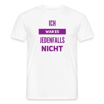 mich trifft keine Schuld - Männer T-Shirt - Weiß - Vorne - AI Model Male 178 dark (178cm)