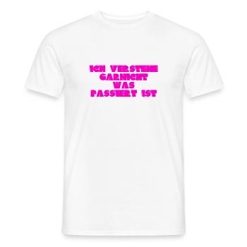 ich verstehe nichts - Männer T-Shirt - Weiß - Vorne - AI Model Male 178 dark (178cm)