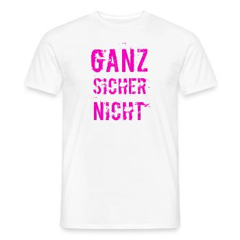 never ever - Männer T-Shirt - Weiß - Vorne - AI Model Male 178 dark (178cm)