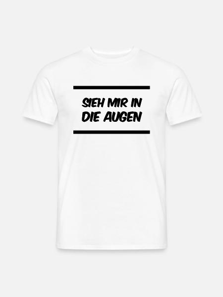 sieh mich bitte an - Männer T-Shirt - Weiß