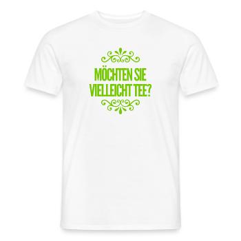 Lust auf Tee? - Männer T-Shirt - Weiß - Vorne - AI Model Male 178 dark (178cm)