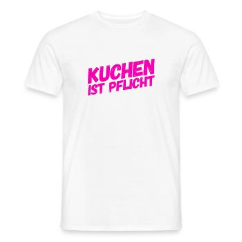 Kuchen muss sein - Männer T-Shirt - Weiß - Vorne - AI Model Male 178 dark (178cm)
