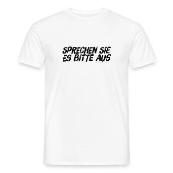 bitte aussprechen - Männer T-Shirt - Weiß - Vorne - AI Model Male 178 dark (178cm)