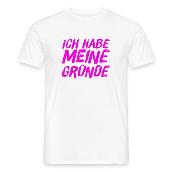 ich habe Gründe - Männer T-Shirt - Weiß - Vorne - AI Model Male 178 dark (178cm)