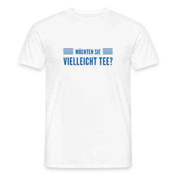 vielleicht einen Tee? - Männer T-Shirt - Weiß - Vorne - AI Model Male 178 dark (178cm)