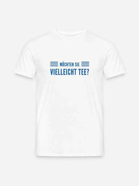 vielleicht einen Tee? - Männer T-Shirt - Weiß
