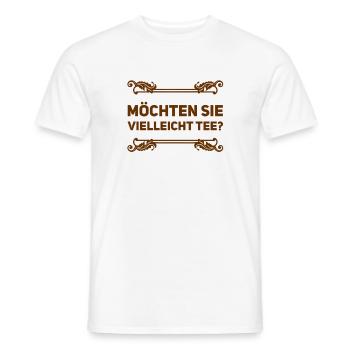 darf es Tee sein? - Männer T-Shirt - Weiß - Vorne - AI Model Male 178 dark (178cm)