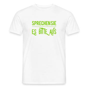 sagen sie es - Männer T-Shirt - Weiß - Vorne - AI Model Male 178 dark (178cm)