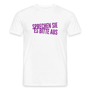 reden sie bitte laut - Männer T-Shirt - Weiß - Vorne - AI Model Male 178 dark (178cm)