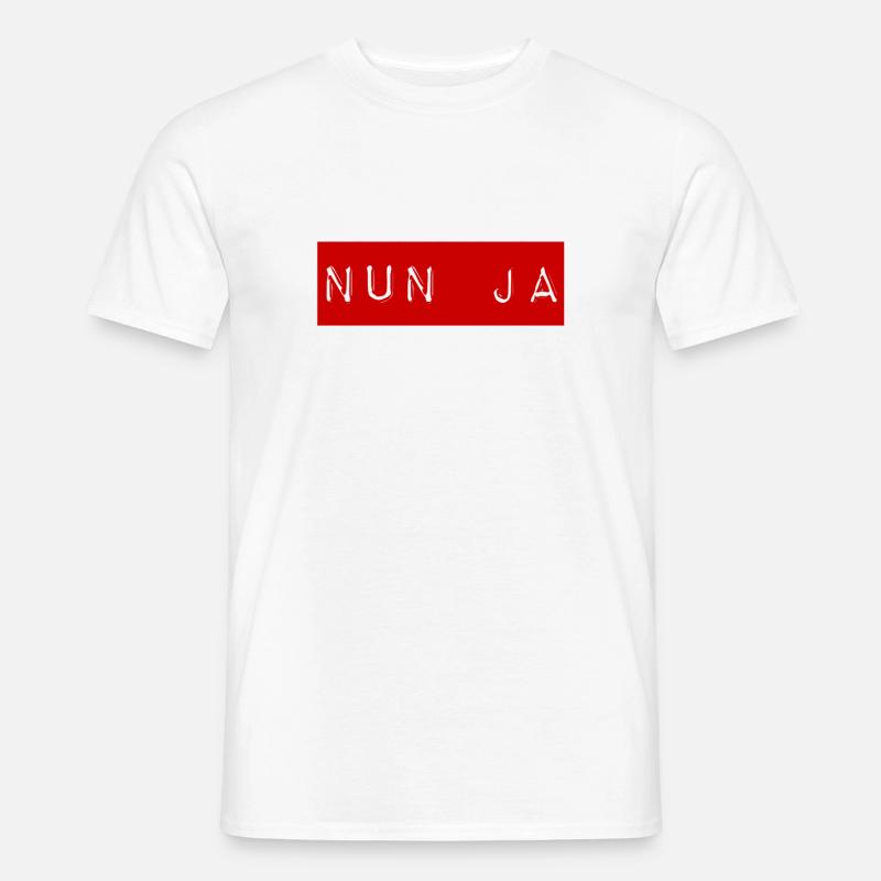 nun ja - Männer T-Shirt - Weiß