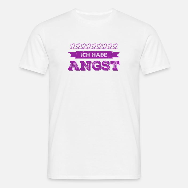 so ängstlich - Männer T-Shirt - Weiß