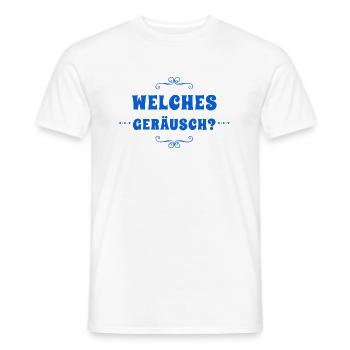 welches Geräusch? - Männer T-Shirt - Weiß - Vorne - AI Model Male 178 dark (178cm)