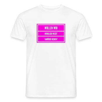 hast du Redebedarf? - Männer T-Shirt - Weiß - Vorne - AI Model Male 178 dark (178cm)