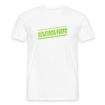 einen Schlussstrich ziehen - Männer T-Shirt - Weiß - Vorne - AI Model Male 178 dark (178cm)