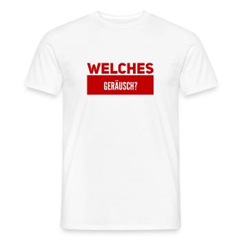 ist da ein Geräusch? - Männer T-Shirt - Weiß - Vorne - AI Model Male 178 dark (178cm)
