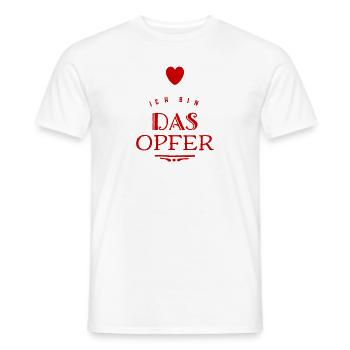 ich sehe mich als Opfer - Männer T-Shirt - Weiß - Vorne - AI Model Male 178 dark (178cm)