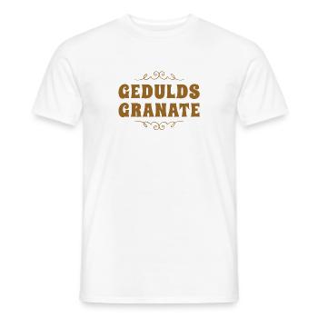 ich bin eine Geduldsgranate - Männer T-Shirt - Weiß - Vorne - AI Model Male 178 dark (178cm)