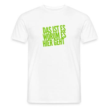 das ist der Grund - Männer T-Shirt - Weiß - Vorne - AI Model Male 178 dark (178cm)