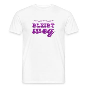 bleibt weg - Männer T-Shirt - Weiß - Vorne - AI Model Male 178 dark (178cm)
