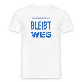 kommt nicht näher - Männer T-Shirt - Weiß - Vorne - AI Model Male 178 dark (178cm)