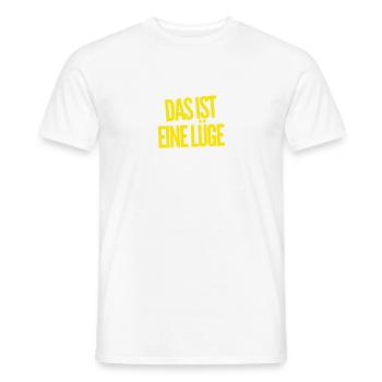 das ist eine Lüge - Männer T-Shirt - Weiß - Vorne - AI Model Male 178 dark (178cm)