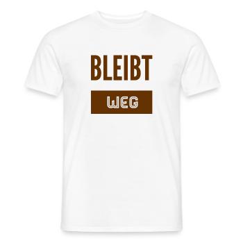 bitte halten sie Abstand - Männer T-Shirt - Weiß - Vorne - AI Model Male 178 dark (178cm)