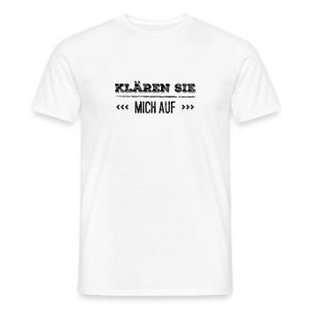 ich warte auf Aufklärung - Männer T-Shirt - Weiß - Vorne - AI Model Male 178 dark (178cm)