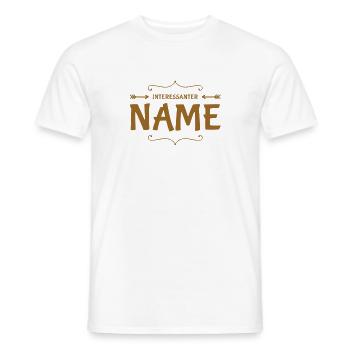 schöner Name - Männer T-Shirt - Weiß - Vorne - AI Model Male 178 dark (178cm)