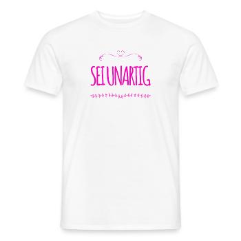 sei unfolgsam - Männer T-Shirt - Weiß - Vorne - AI Model Male 178 dark (178cm)