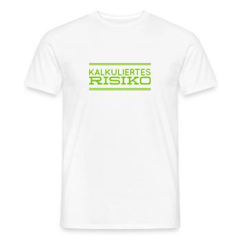 ich mag das kalkulierte Risiko - Männer T-Shirt - Weiß - Vorne - AI Model Male 178 dark (178cm)