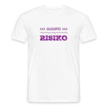 kalkuliertes Risiko geht immer - Männer T-Shirt - Weiß - Vorne - AI Model Male 178 dark (178cm)