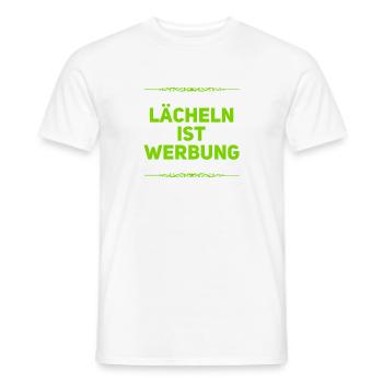 lächeln ist genial - Männer T-Shirt - Weiß - Vorne - AI Model Male 178 dark (178cm)