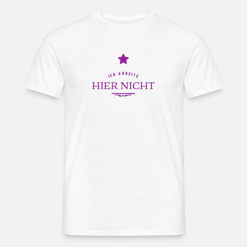 ich arbeite woanders - Männer T-Shirt - Weiß