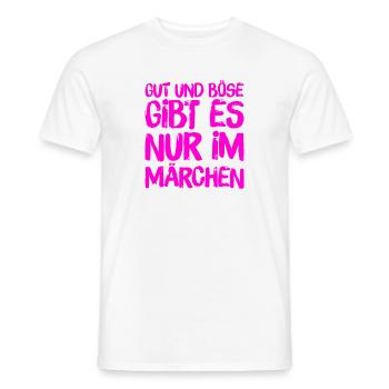 gut und böse gibt es nur im Märchen - Männer T-Shirt - Weiß - Vorne - AI Model Male 178 dark (178cm)