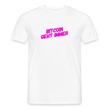 Bitcoin geht immer - Männer T-Shirt - Weiß - Vorne - AI Model Male 178 dark (178cm)