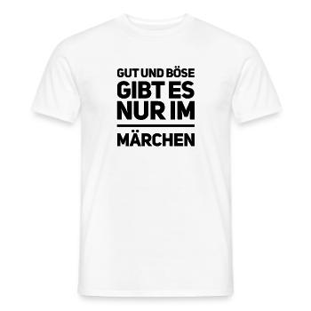 wer glaubt schon an Gut und Böse - Männer T-Shirt - Weiß - Vorne - AI Model Male 178 dark (178cm)