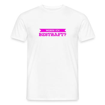 muss ich bestraft werden? - Männer T-Shirt - Weiß - Vorne - AI Model Male 178 dark (178cm)