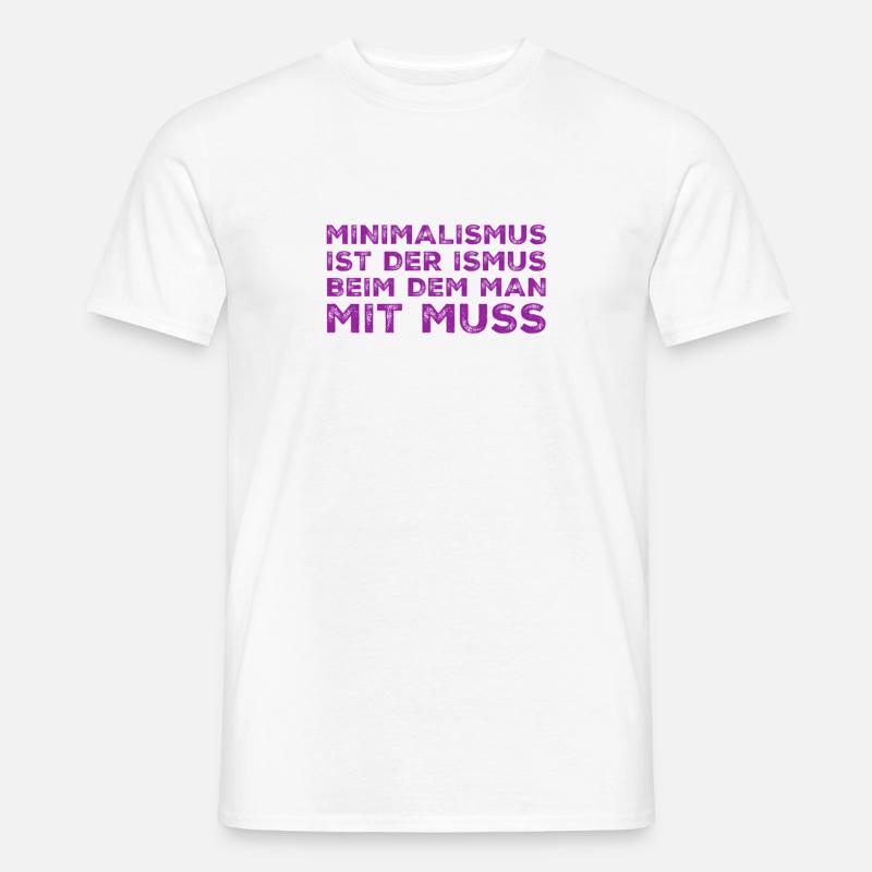 Minimalismus - Männer T-Shirt - Weiß