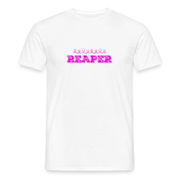 vor dir steht ein Reaper - Männer T-Shirt - Weiß - Vorne - AI Model Male 178 dark (178cm)