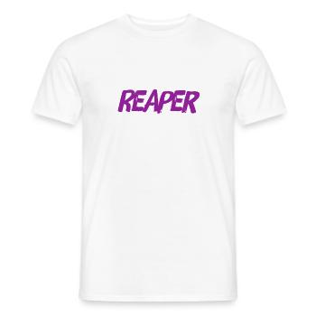 vor dir steht der Sensenmann - Männer T-Shirt - Weiß - Vorne - AI Model Male 178 dark (178cm)
