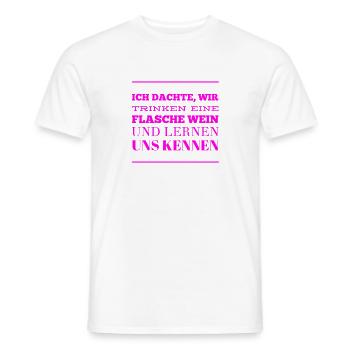 ich würde dich gern kennenlernen - Männer T-Shirt - Weiß - Vorne - AI Model Male 178 dark (178cm)