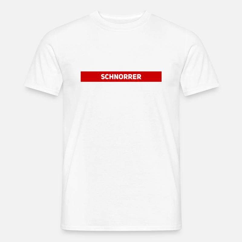 Schnorrer - Männer T-Shirt - Weiß