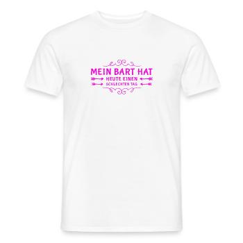 mein Bart hat einen schlechten Tag - Männer T-Shirt - Weiß - Vorne - AI Model Male 178 dark (178cm)