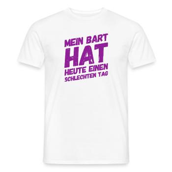 wilder Bart - Männer T-Shirt - Weiß - Vorne - AI Model Male 178 dark (178cm)