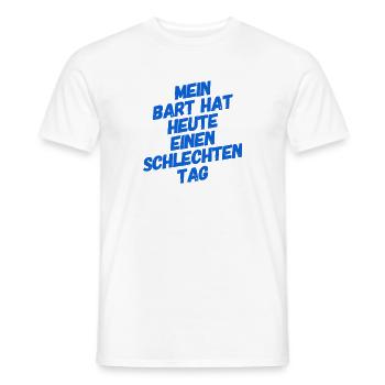 mein Bart ist wild - Männer T-Shirt - Weiß - Vorne - AI Model Male 178 dark (178cm)